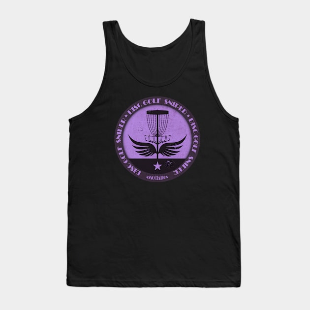 Purple Disc Golf Sniper Wings Tank Top by CTShirts